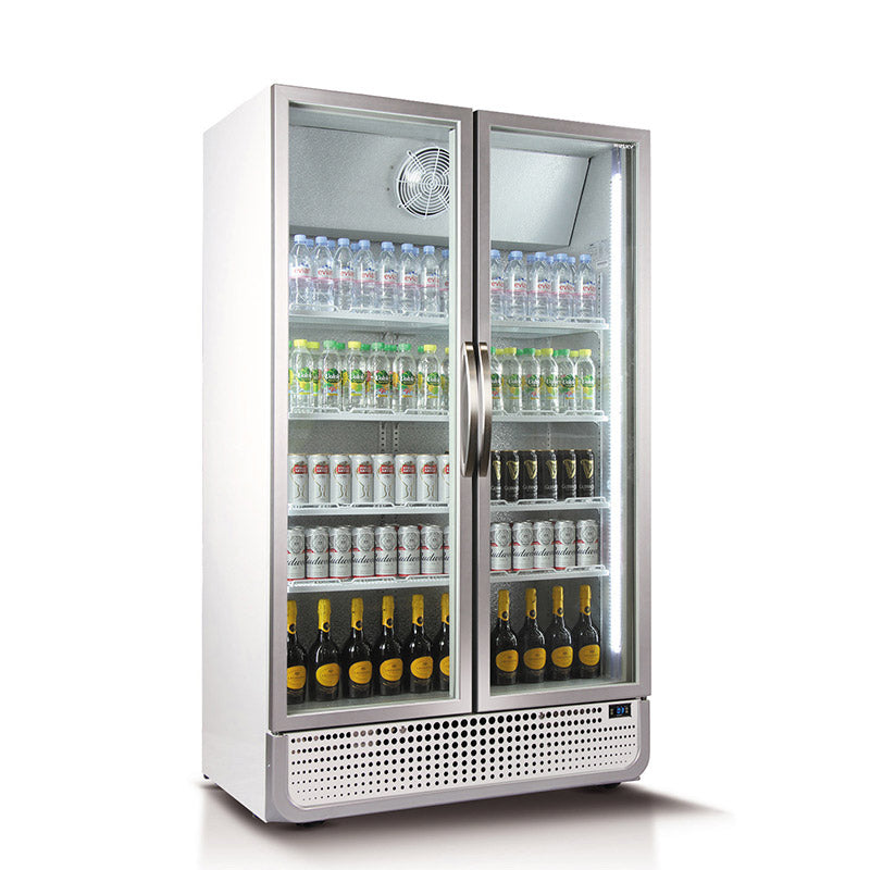 Husky 975L Glass Door Display Fridge in White (C10PRO-H-WH-AU-HU)