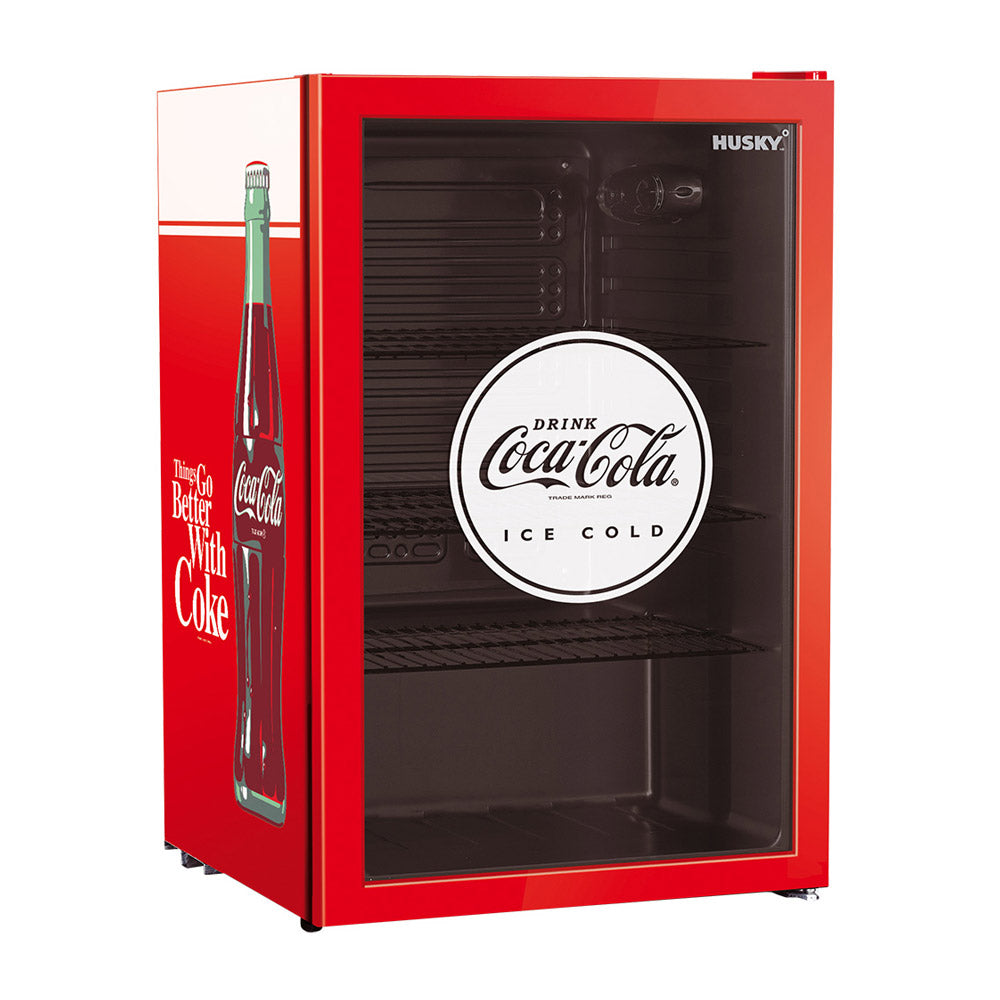 Husky 130L Coca-Cola Glass Door Bar Fridge
