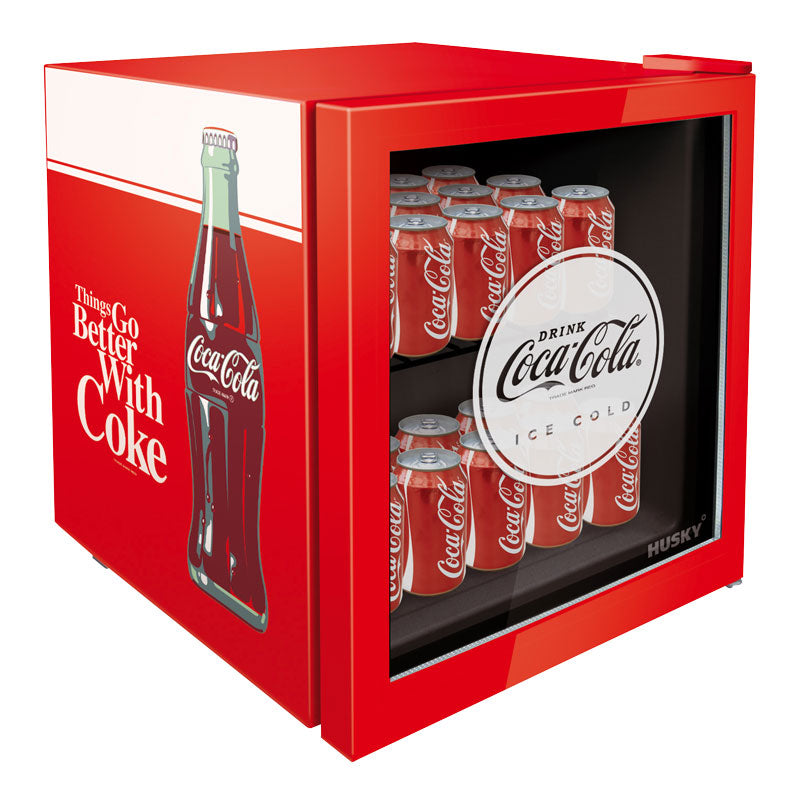 Husky 48L Coca-Cola Glass Door Mini Bar Fridge