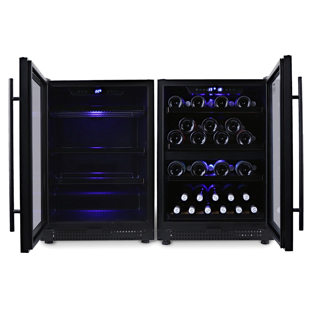 Husky Riserva 154L Dual Zone Wine Fridge in Matte Black (HUSWS54DMBZY)