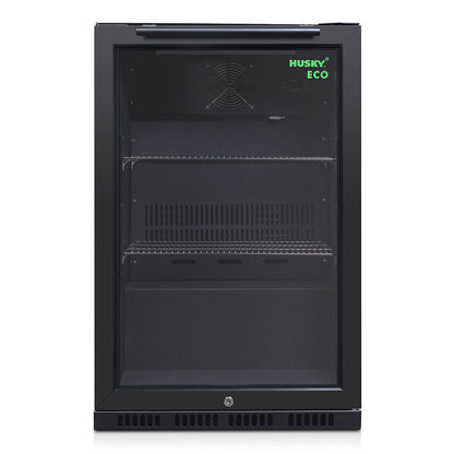 Husky 90L Eco Single Door Homebar Drinks Chiller in Black