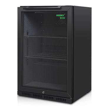 Husky 90L Eco Single Door Homebar Drinks Chiller in Black