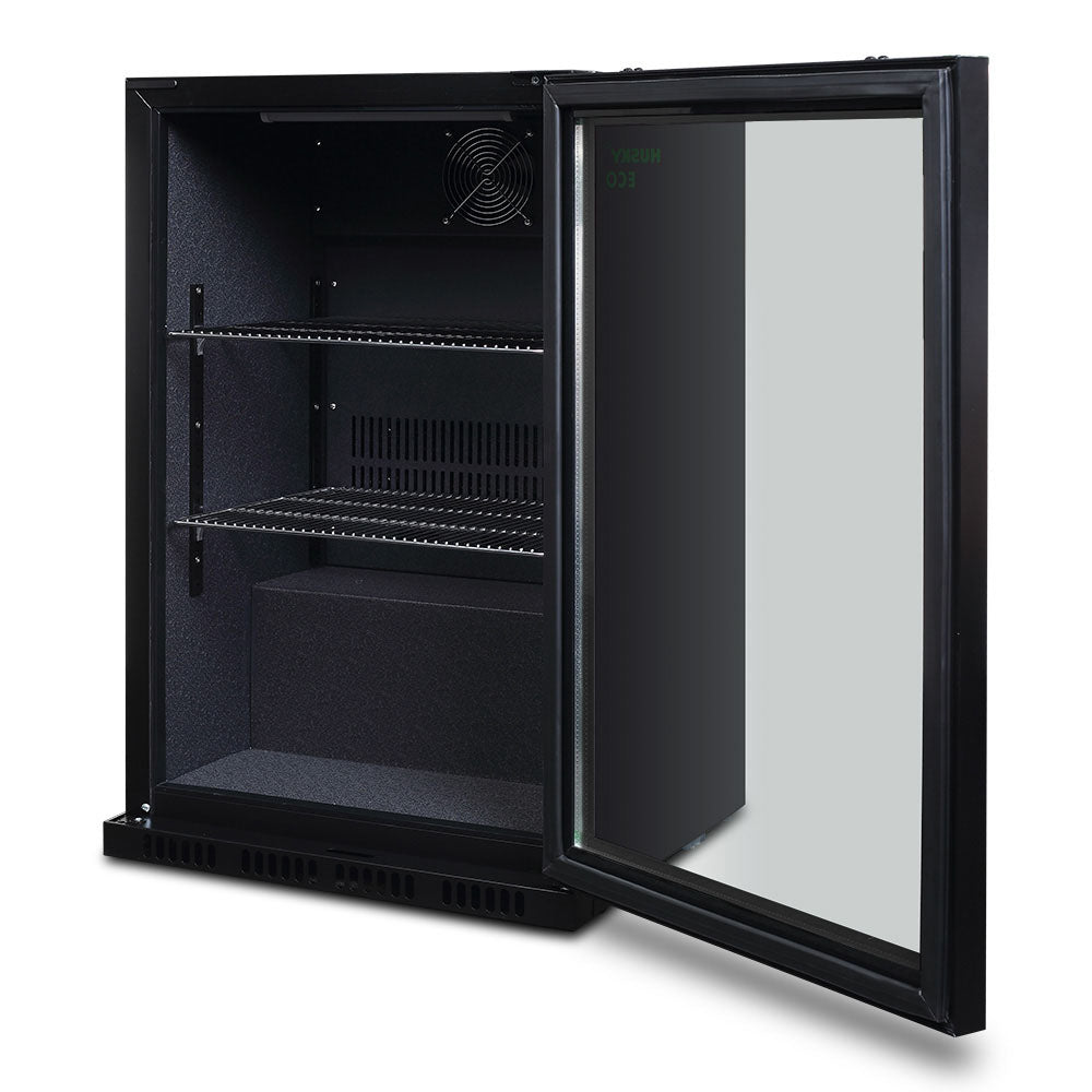 Husky 90L Eco Single Door Homebar Drinks Chiller in Black