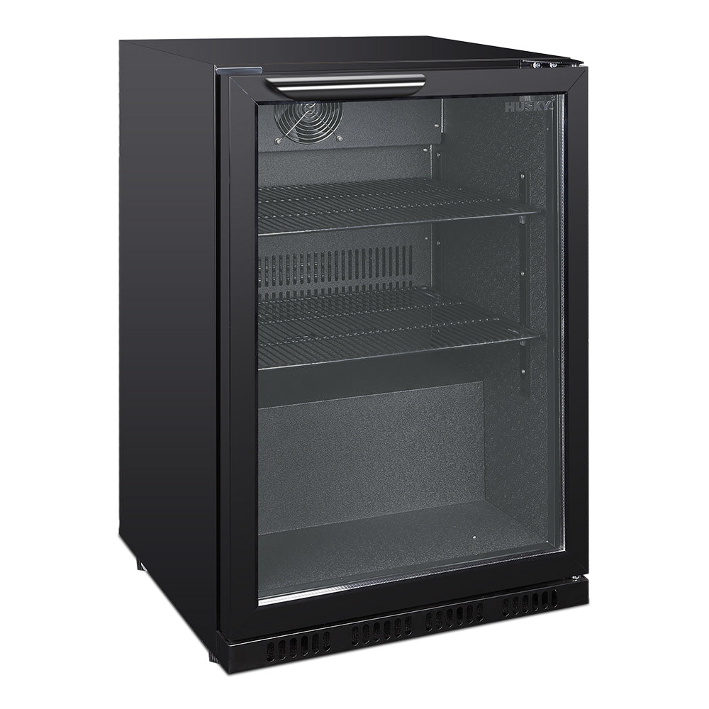 Husky 122L Single Door Homebar Drinks Chiller in Black