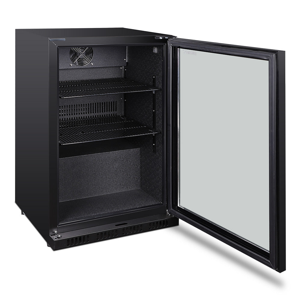 Husky 122L Single Door Homebar Drinks Chiller in Black