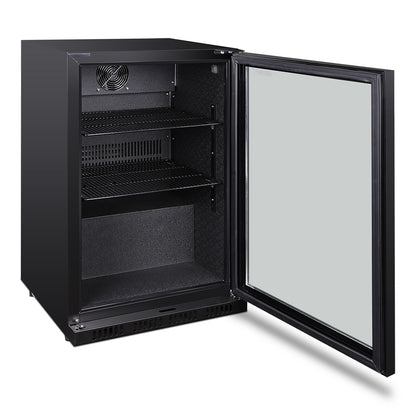 Husky 122L Single Door Homebar Drinks Chiller in Black