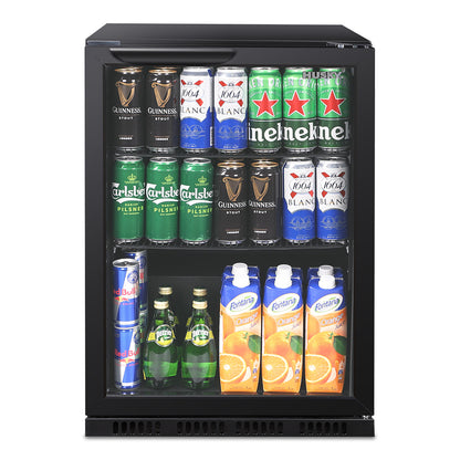 Husky 122L Single Door Homebar Drinks Chiller in Black