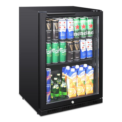 Husky 122L Single Door Homebar Drinks Chiller in Black