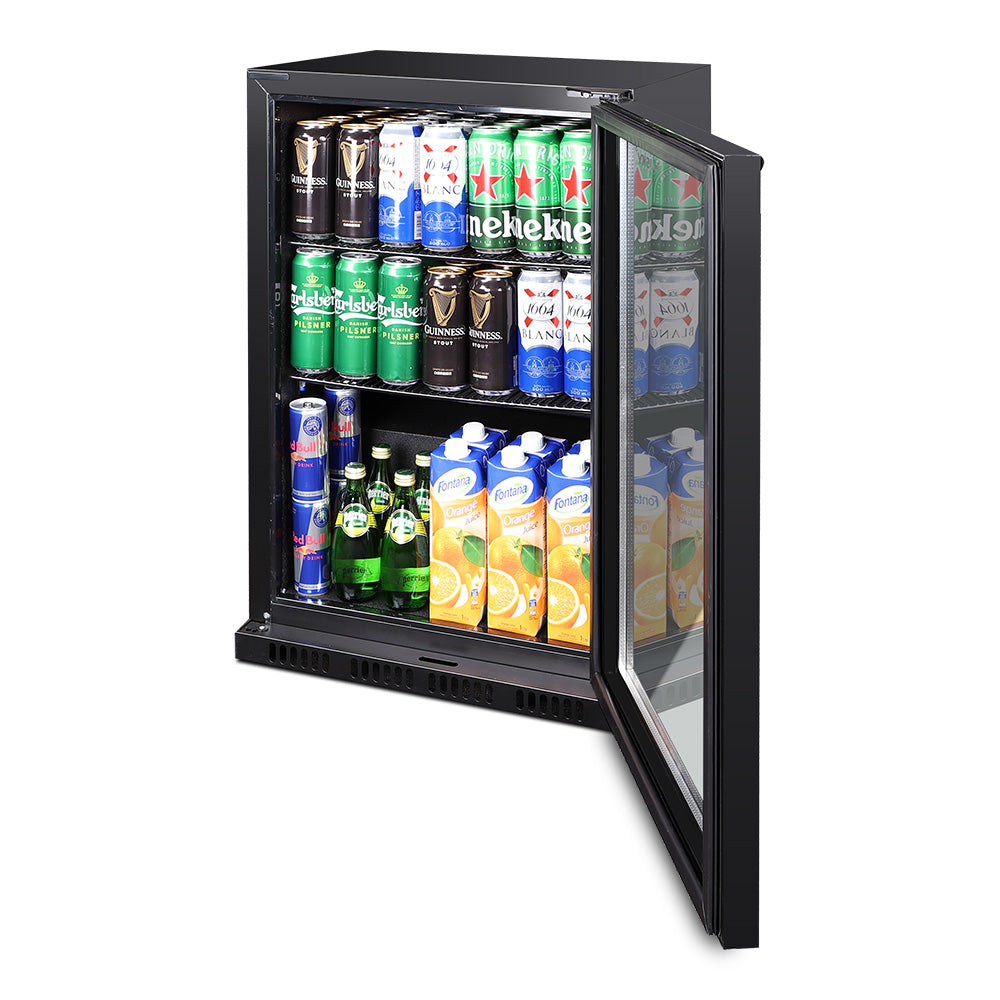 Husky 122L Single Door Homebar Drinks Chiller in Black