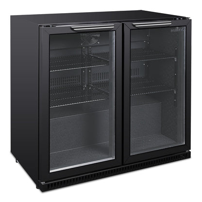 Husky 203L Double Door Homebar Drinks Chiller in Black