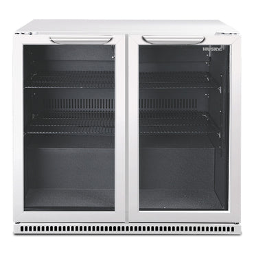 Husky 203L Double Door Homebar Drinks Chiller in White
