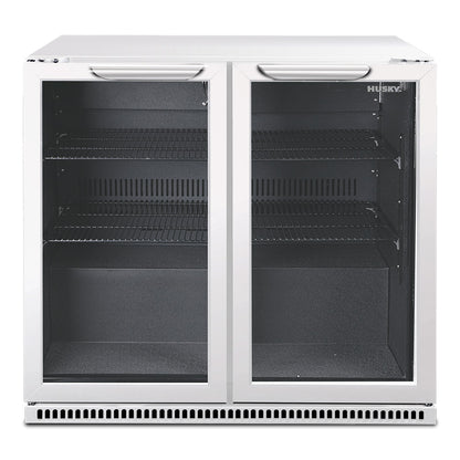 Husky 203L Double Door Homebar Drinks Chiller in White