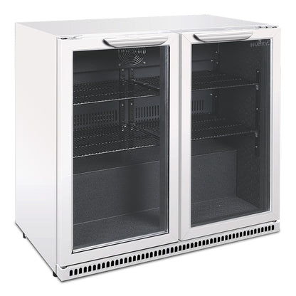Husky 203L Double Door Homebar Drinks Chiller in White