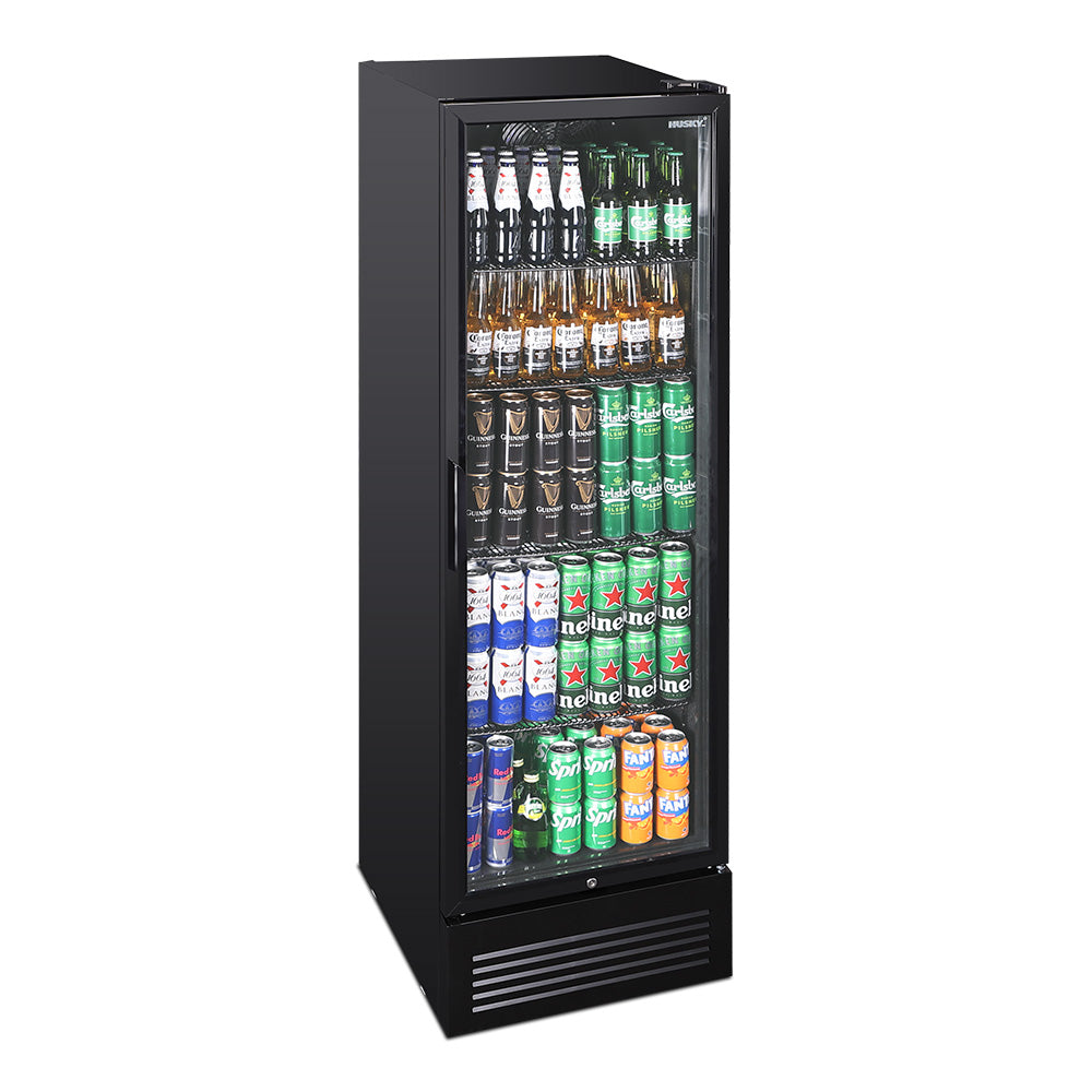 Husky 435L Single Door Homebar Drinks Chiller in Black