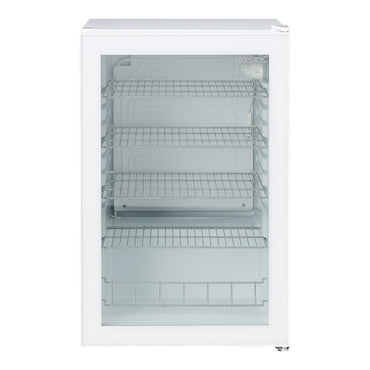 Husky 130L Single Glass Door Indoor Bar Fridge in White