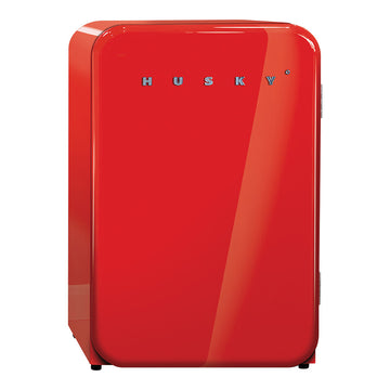 Husky 112L Solid Door Retro Style Bar Fridge in Red (HUS-RETRO112RED.1)