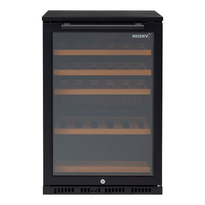 Husky Alfresco Single Zone Anti Condensation Wine Fridge in Black