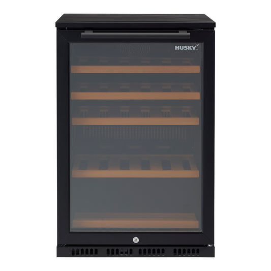 Husky Alfresco Single Zone Anti Condensation Wine Fridge in Black