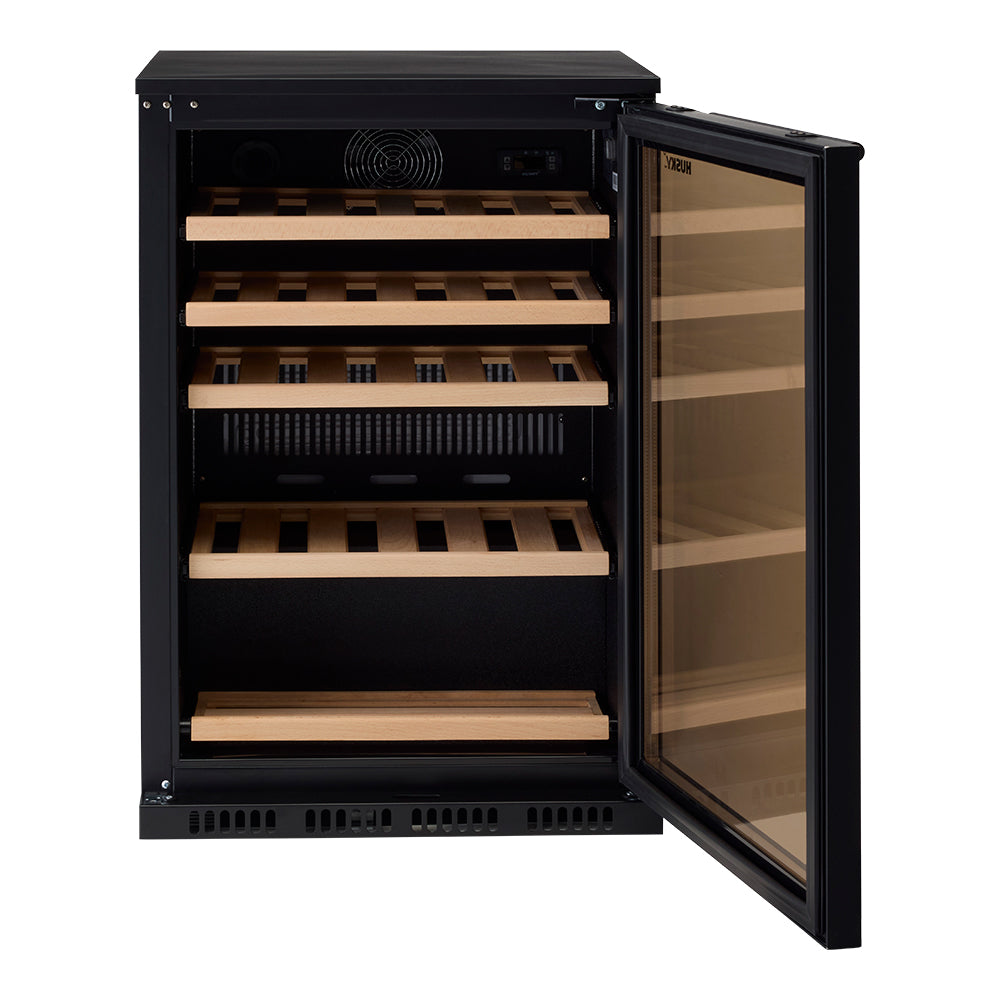 Husky Alfresco Single Zone Anti Condensation Wine Fridge in Black