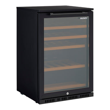 Husky Alfresco Single Zone Anti Condensation Wine Fridge in Black