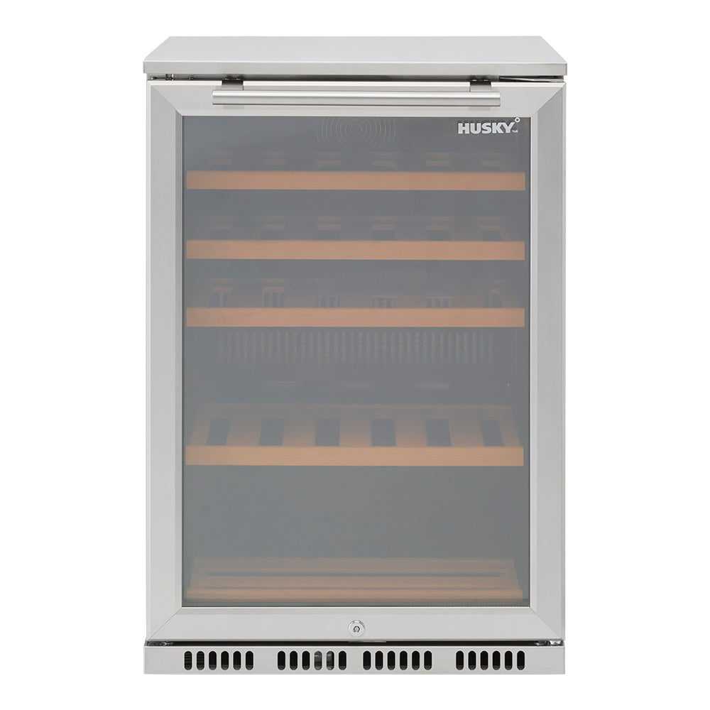 Alfresco Single Zone Anti Condensation Wine Fridge in Stainless Steel