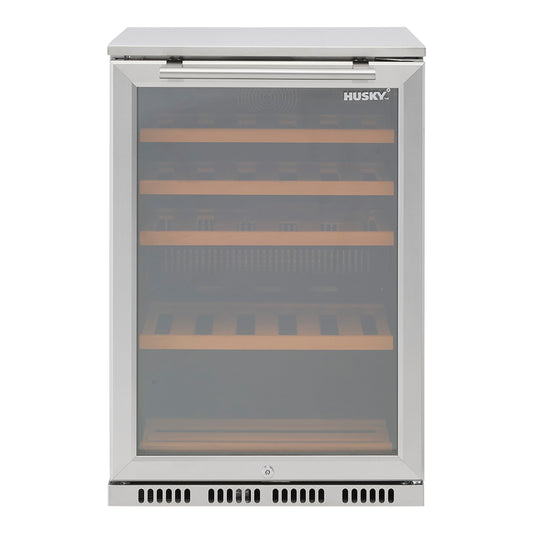 Alfresco Single Zone Anti Condensation Wine Fridge in Stainless Steel