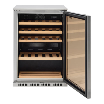 Alfresco Single Zone Anti Condensation Wine Fridge in Stainless Steel
