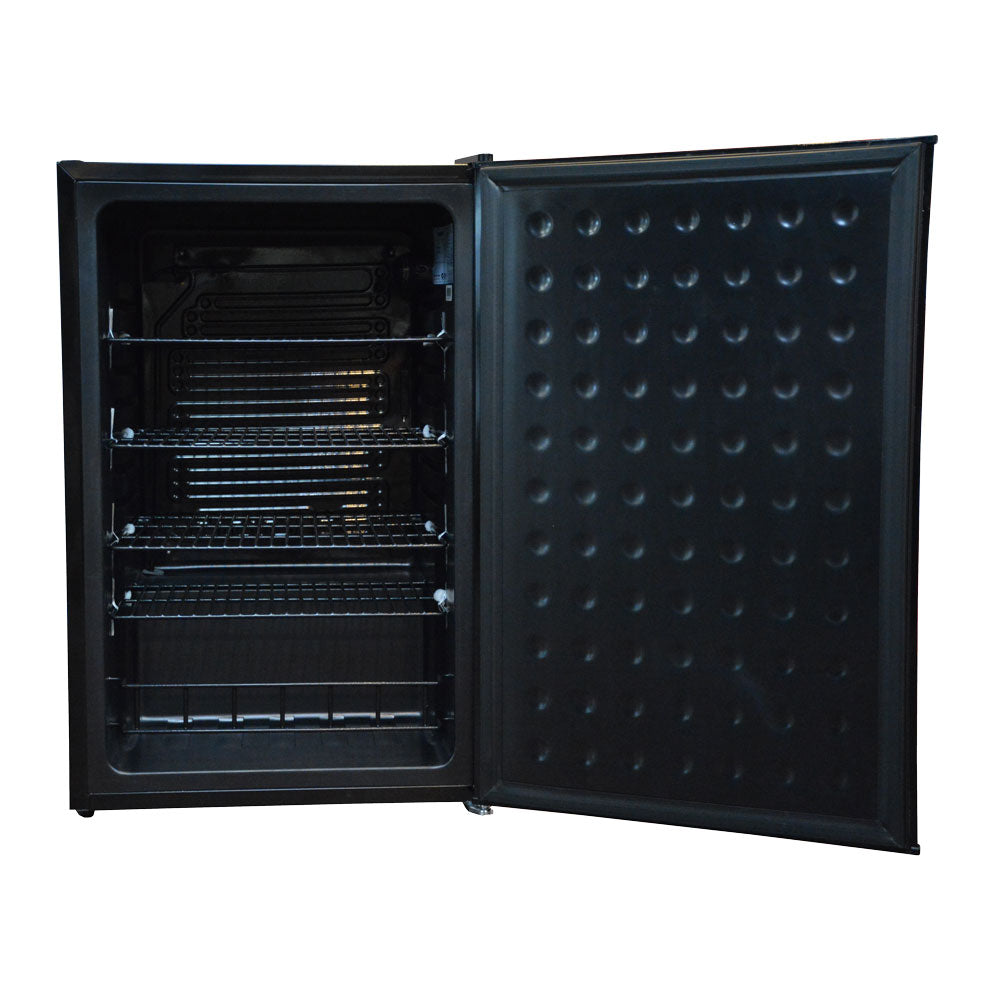 Husky 130L Solid Door Bar Fridge in Black