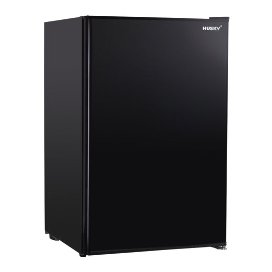 Husky 130L Solid Door Bar Fridge in Black