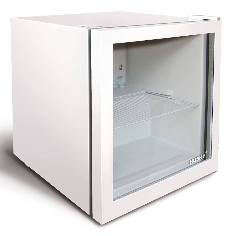 Husky 48L Mini Glass Door Bar Fridge in White