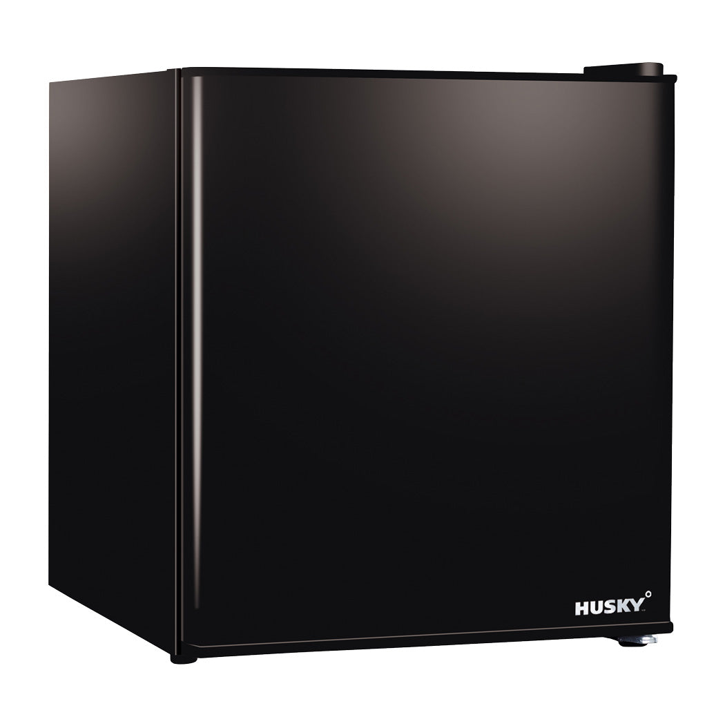 Husky 43L Mini Solid Door Bar Fridge in Black
