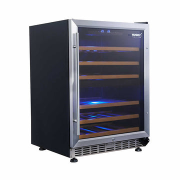 Husky Vino Pro 154L Dual Zone Under Counter Wine Fridge in S/Steel Door Trim (HUS-WC54D-ZY)