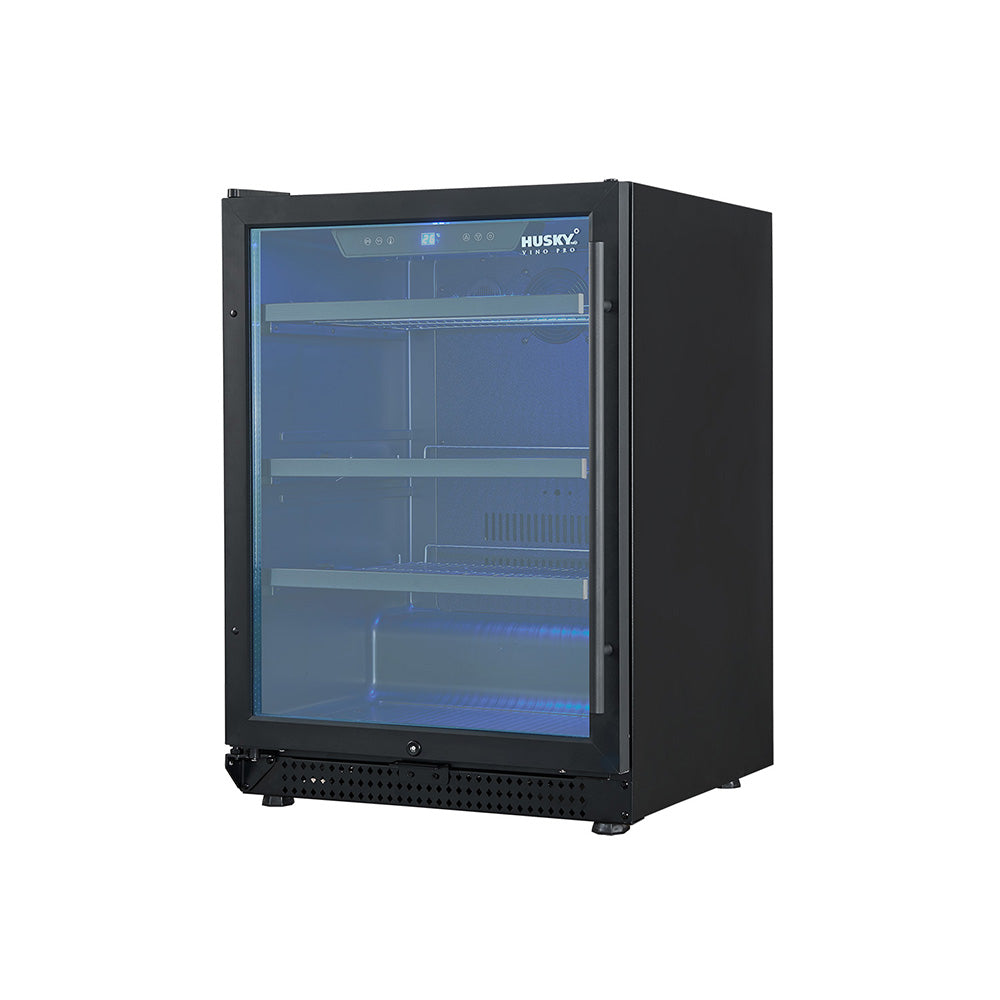 Husky Riserva 154L drinks chiller in matt black.