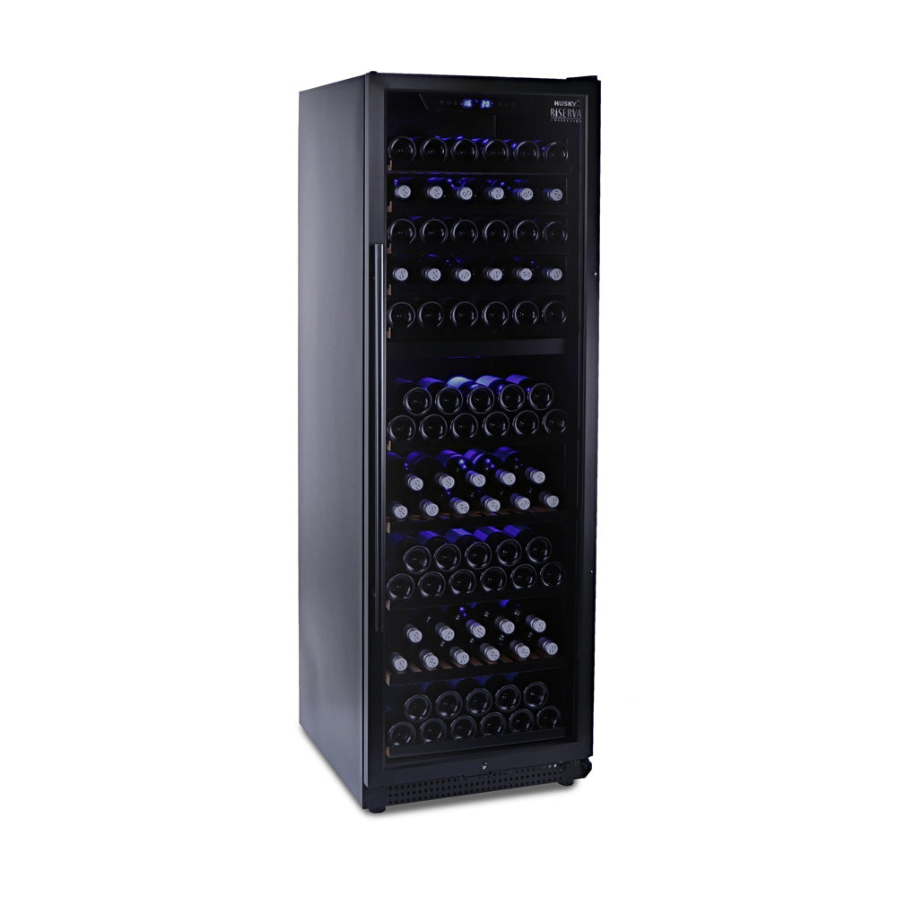 Husky Riserva 450L Dual Zone Freestanding Wine Fridge in Matte Black (HUSWS168DMBZY)