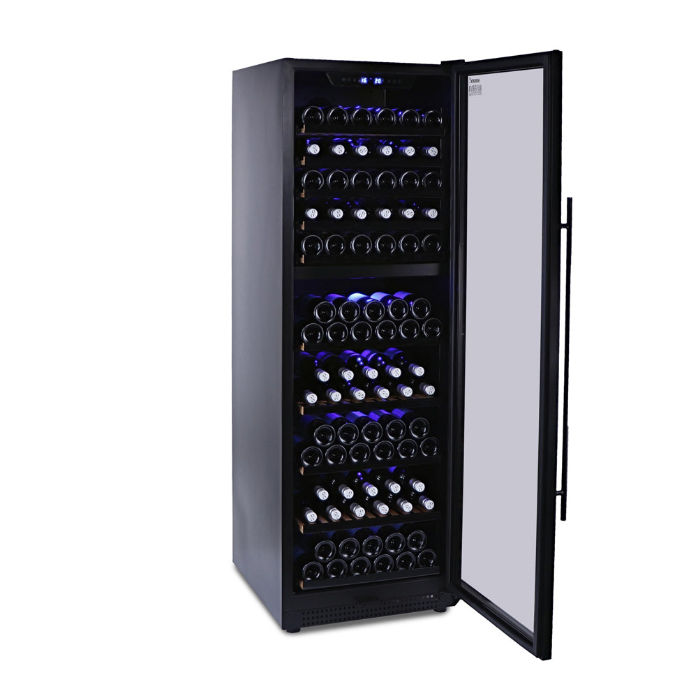 Husky Riserva 450L Dual Zone Freestanding Wine Fridge in Matte Black (HUSWS168DMBZY)