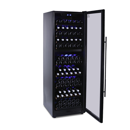 Husky Riserva 450L Dual Zone Freestanding Wine Fridge in Matte Black (HUSWS168DMBZY)