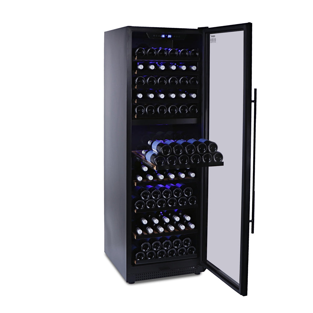 Husky Riserva 450L Dual Zone Freestanding Wine Fridge in Matte Black (HUSWS168DMBZY)