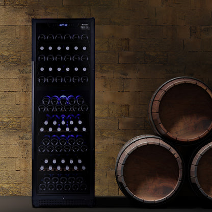 Husky Riserva 450L Dual Zone Freestanding Wine Fridge in Matte Black (HUSWS168DMBZY)