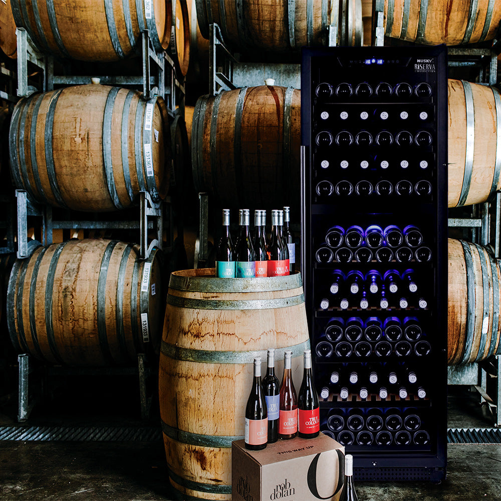 Husky Riserva 450L Dual Zone Freestanding Wine Fridge in Matte Black (HUSWS168DMBZY)