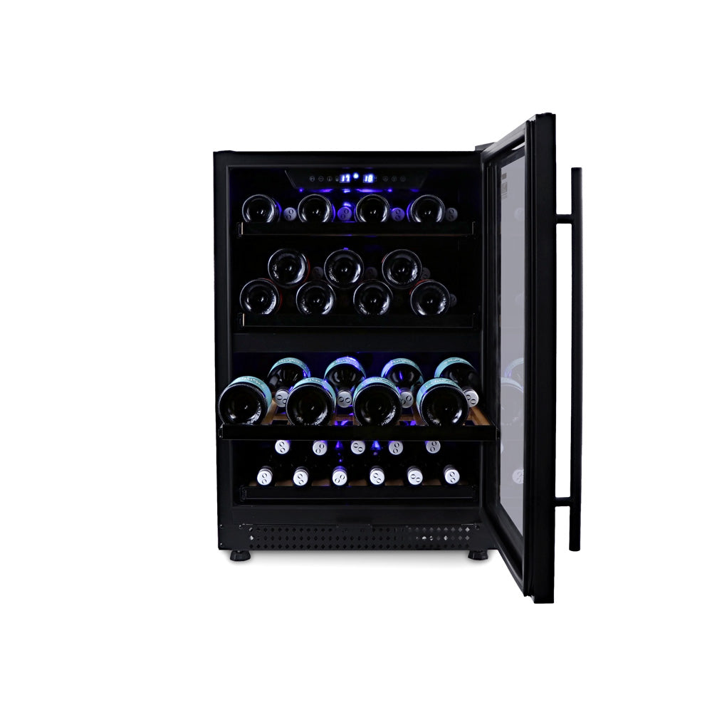 Husky Riserva 154L Dual Zone Wine Fridge in Matte Black (HUSWS54DMBZY)