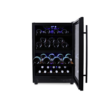 Husky Riserva 154L Dual Zone Wine Fridge in Matte Black (HUSWS54DMBZY)