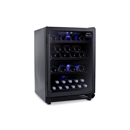 Husky Riserva 154L Dual Zone Wine Fridge in Matte Black (HUSWS54DMBZY)