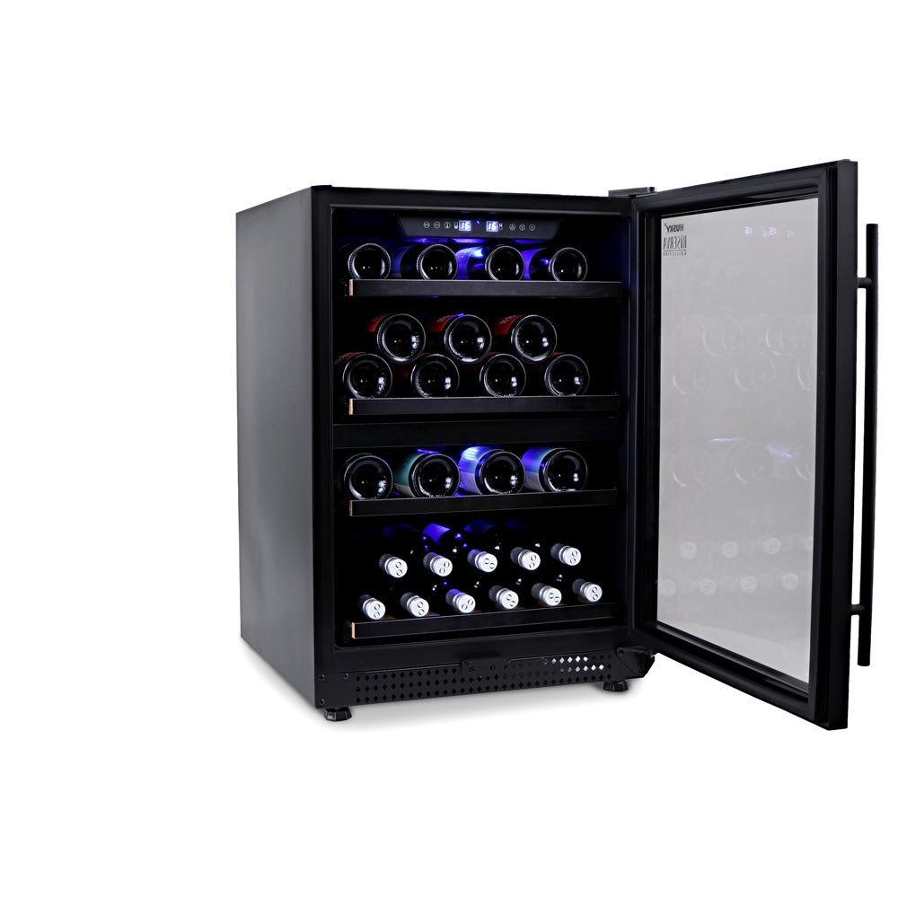 Husky Riserva 154L Dual Zone Wine Fridge in Matte Black (HUSWS54DMBZY)