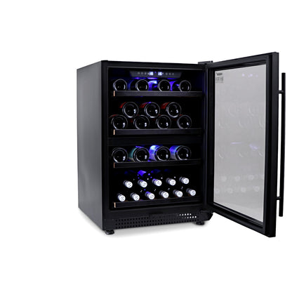 Husky Riserva 154L Dual Zone Wine Fridge in Matte Black (HUSWS54DMBZY)