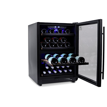 Husky Riserva 154L Dual Zone Wine Fridge in Matte Black (HUSWS54DMBZY)