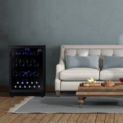 Husky Riserva 154L Dual Zone Wine Fridge in Matte Black (HUSWS54DMBZY)