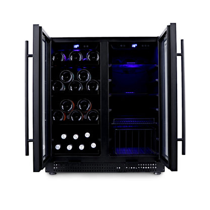 Husky Riserva Double Door Wine Fridge & Drinks Chiller in Matte Black (HUSWS66MBZY)