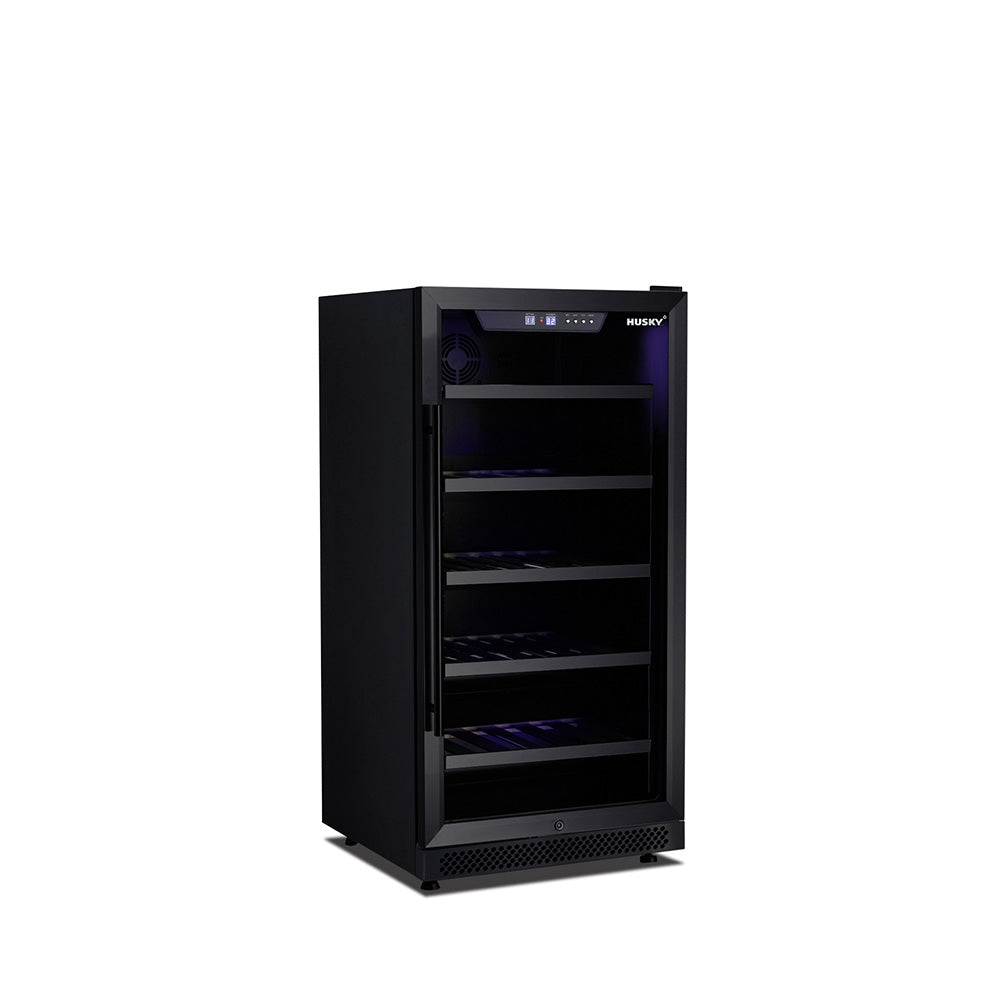 Husky Riserva 240L Dual Zone Freestanding Wine Fridge in Matte Black (HUSWS72DMBZY)
