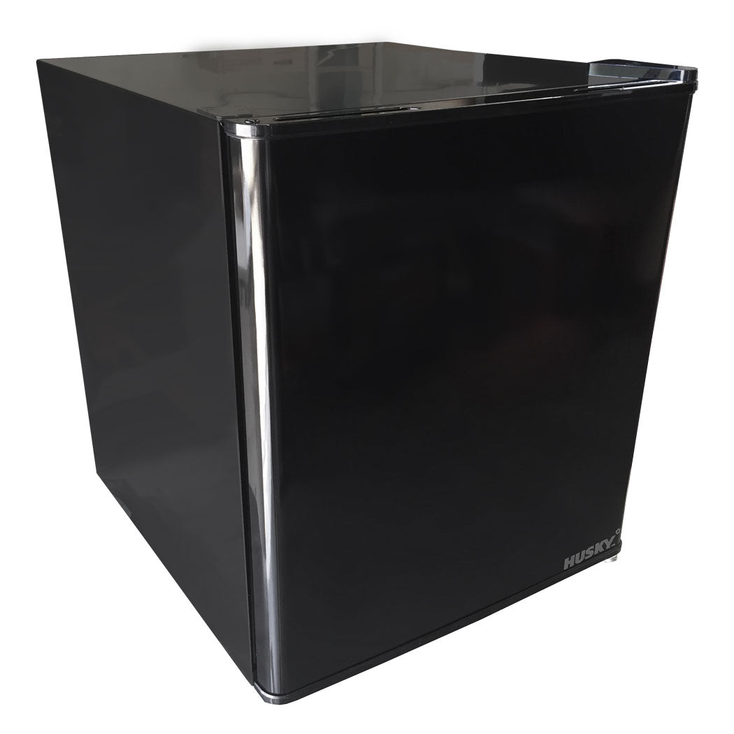 Husky 43L Mini Solid Door Bar Fridge in Black