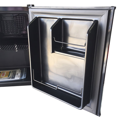 Husky 43L Mini Solid Door Bar Fridge in Black